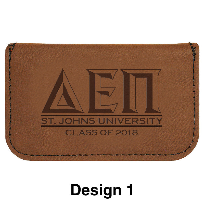 grad card holder Custom Greek Graduation Business Card Holder - GFT182