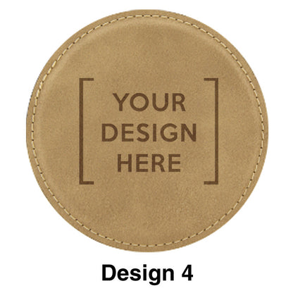 Custom Greek Graduation Leather Coaster - GFT195 - LZR