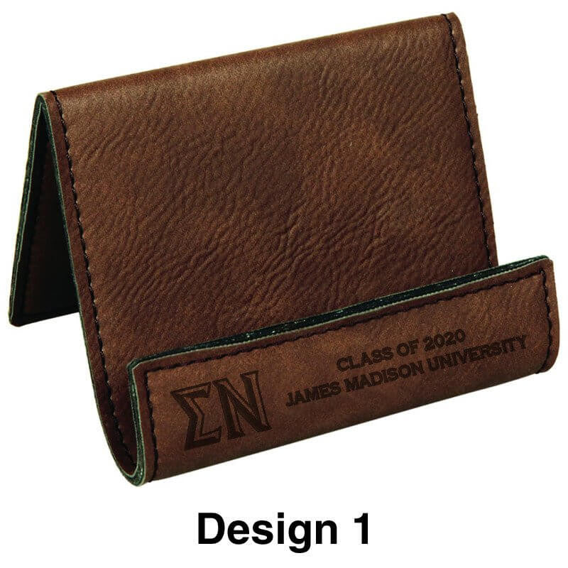 Custom Greek Graduation Leather Holder Easel - GFT236 - LZR