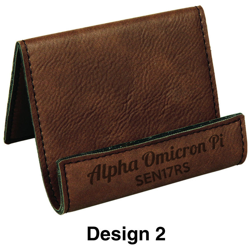 Custom Greek Graduation Leather Holder Easel - GFT236 - LZR