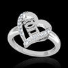 Alpha Omicron Pi Sorority Heart Ring - GSTC-R002