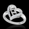 Delta Zeta Sorority Heart Ring - GSTC-R002
