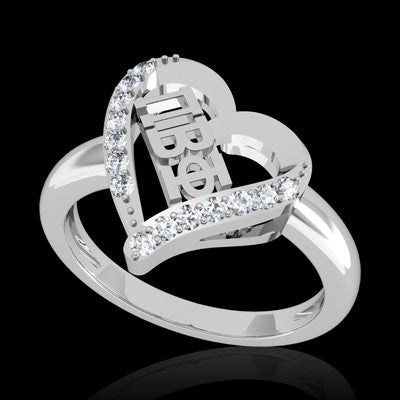Pi Beta Phi Sorority Heart Ring - GSTC-R002