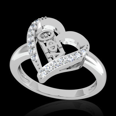 Theta Phi Alpha Sorority Heart Ring - GSTC-R002