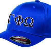 Gamma Phi Omega Flexfit Fitted Hat, 2-Color Greek Letters - 6277 - EMB