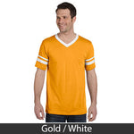 Sigma Chi V-Neck Jersey with Striped Sleeves - 360 - TWILL