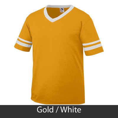 Sigma Kappa V-Neck Jersey with Striped Sleeves - 360 - TWILL