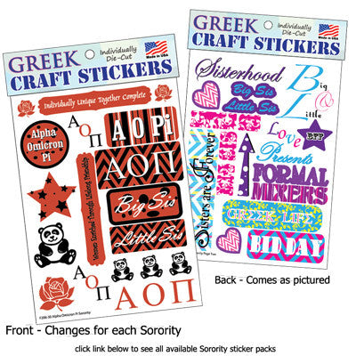 Sorority Craft Sticker Packs - ap-craft