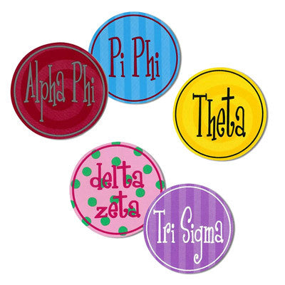 Sorority Round Bumper Stickers - Alexandra Co. a1022