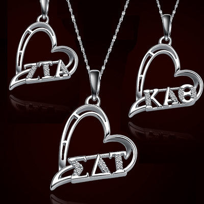 Sorority Heart Charms with Stones - GSTC-HeartCharm