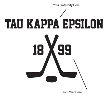 Fraternity Hockey Lace Hoodie, Printed Puck Design - J8830 - CAD