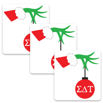 Holiday Ornament Sticker, Set of 3 - DIG