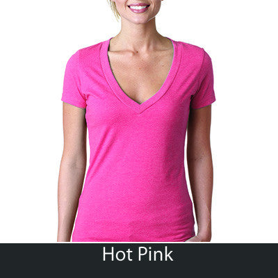 Zeta Sigma Chi Deep V Sorority Printed Tee - Next Level 6640 - CAD