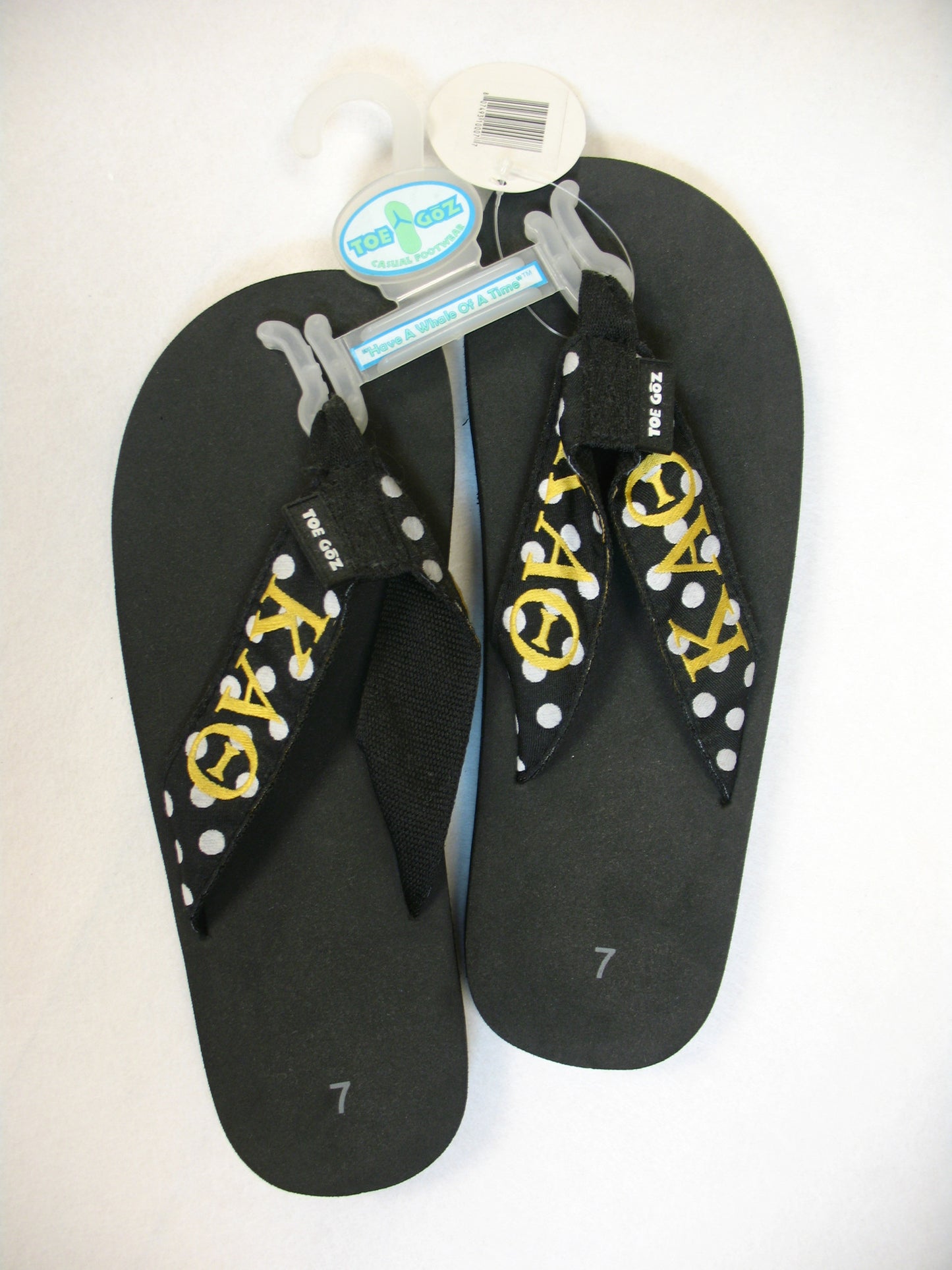 Kappa Alpha Theta Polka Dot Toe Goz Flip Flops