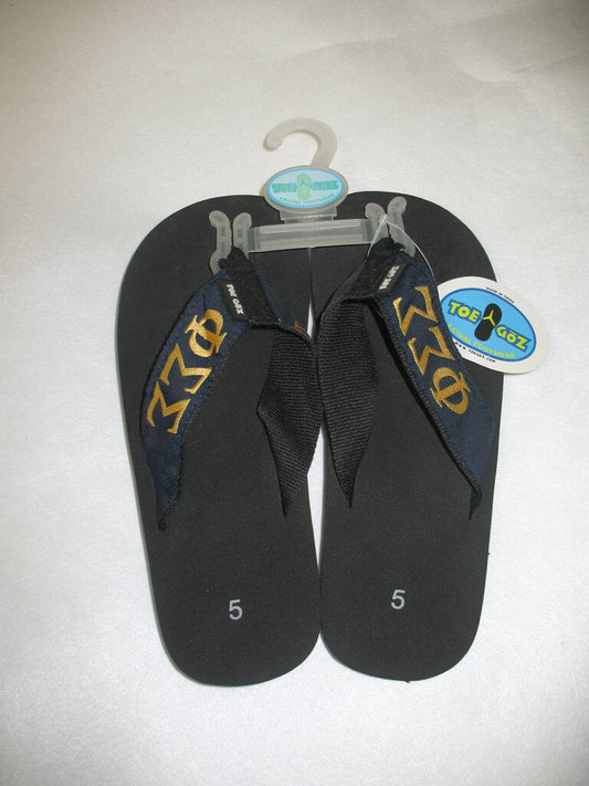 Phi Sigma Sigma Toe Goz Flip Flops