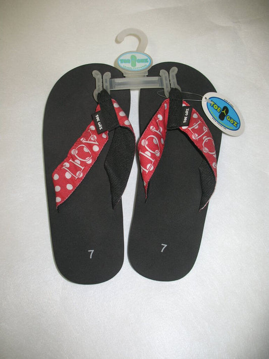 Alpha Omicron Pi Polka Dot Toe Goz Flip Flops