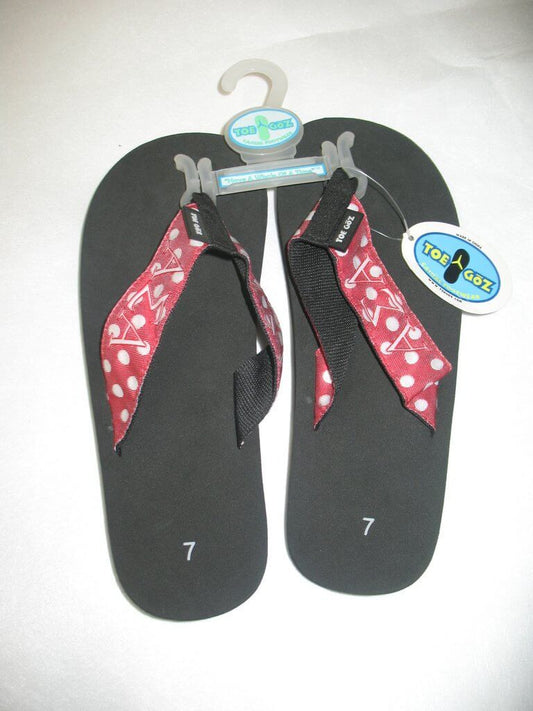 Alpha Sigma Alpha Polka Dot Toe Goz Flip Flops