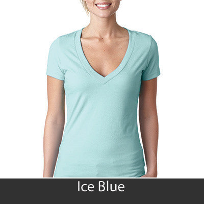 Zeta Sigma Chi Deep V Sorority Printed Tee - Next Level 6640 - CAD