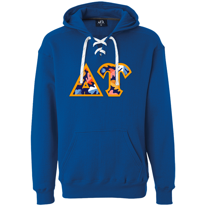 Limited Edition Greek Hockey Lace Hoodie - J8830 - TWILL