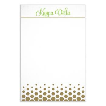 Sorority Gold Notepad - a3009