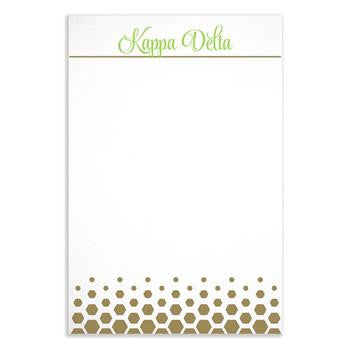 Kappa Delta Gold Notepad - a3009
