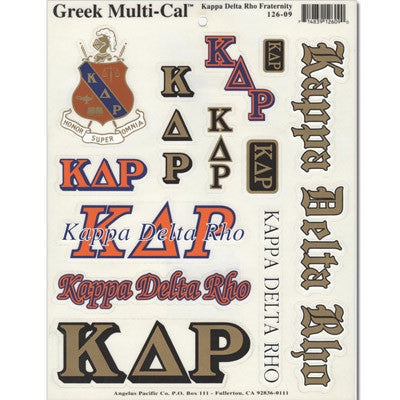 Kappa Delta Rho Multi-Cal Sticker - Greek Accessories – Something Greek
