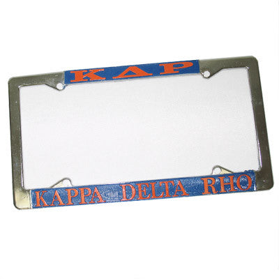 Kappa Delta Rho License Plate Frame - Rah Rah Co. rrc