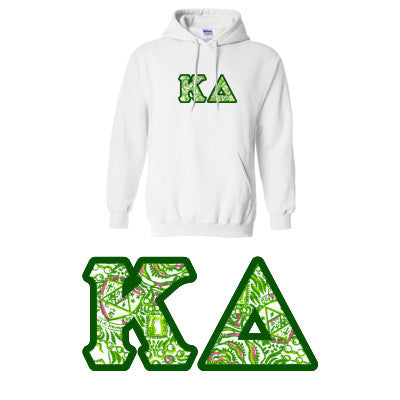 Sorority Printed Pattern Hooded Sweatshirt - Gildan 18500 - DIG