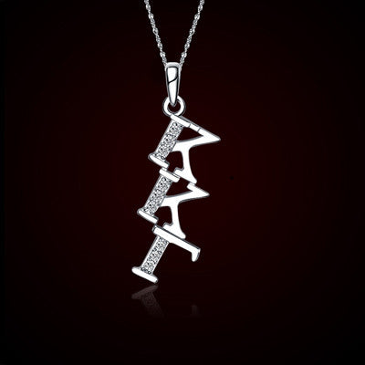 Kappa Kappa Gamma Diagonal Lavalier w/ Stones