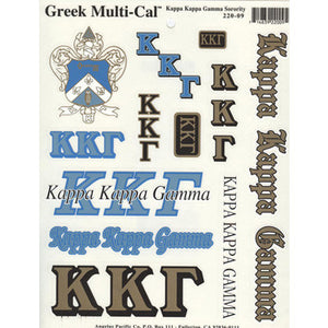 Kappa Kappa Gamma Multi-Cal Stickers