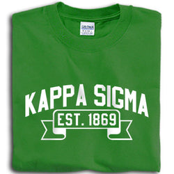 Kappa Sigma T-Shirt, Printed Vintage Football Design - G500 - CAD