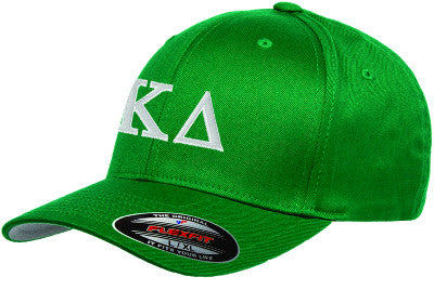 Kappa Delta Flexfit Fitted Hat, 2-Color Greek Letters - 6277 - EMB