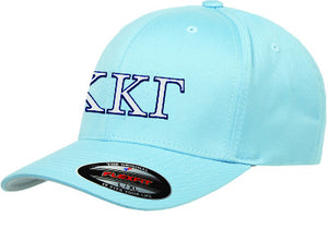 Kappa Kappa Gamma Flexfit Fitted Hat, 2-Color Greek Letters - 6277 - EMB