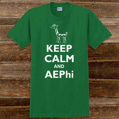 Keep Calm and AEPhi Printed T-Shirt - Gildan 5000 - CAD