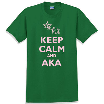Løve Med det samme uld Keep Calm and AKA Sorority Printed T-Shirt Greek Clothing – Something Greek