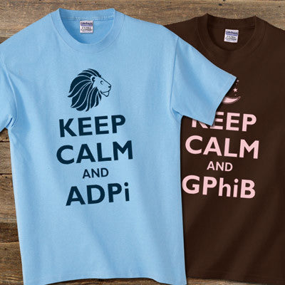 Keep Calm Greek Printed T-Shirt - Gildan 5000 - CAD