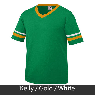 Sigma Kappa V-Neck Jersey with Striped Sleeves - 360 - TWILL