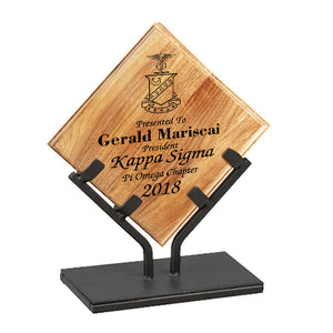 Awards - Plaques - Award with Stand - Bamboo Plaque with Iron Stand - WP812HA - LZR