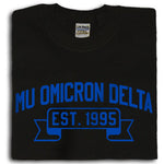 Mu Omicron Delta T-Shirt, Printed Vintage Football Design - G500 - CAD