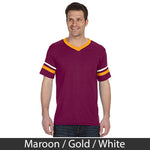 Theta Chi V-Neck Jersey with Striped Sleeves - 360 - TWILL
