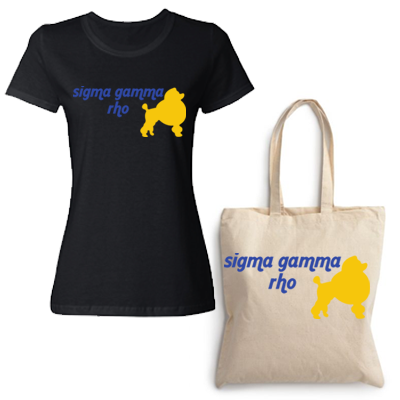 Sigma Gamma Rho Softstyle Tee and Tote Bag, Printed Mascot Design, Package Deal - CAD