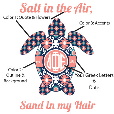 Monogram Beach Turtle - SUB