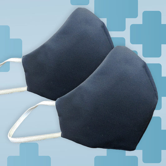 Navy Civilian Face Mask Covering - Made in USA - 100% Cotton - Poppi 2.0