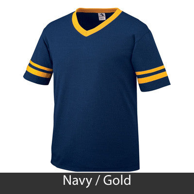 Sigma Kappa V-Neck Jersey with Striped Sleeves - 360 - TWILL