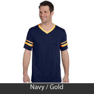 Sigma Alpha Epsilon V-Neck Jersey with Striped Sleeves - 360 - TWILL