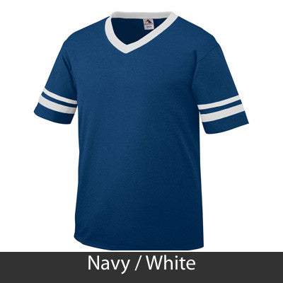 Sigma Gamma Rho V-Neck Jersey with Striped Sleeves - 360 - TWILL