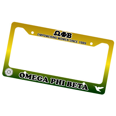 Omega Phi Beta License Plate Frame - SUB