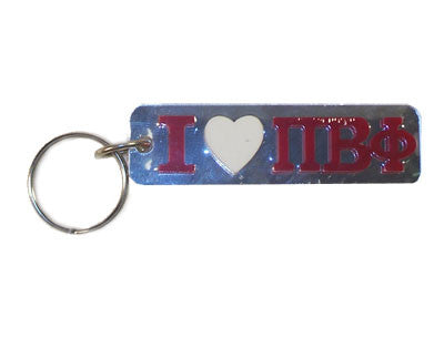 Pi Beta Phi I Love Keychain - Craftique cqMHK
