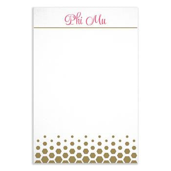 Sorority Gold Notepad - a3009