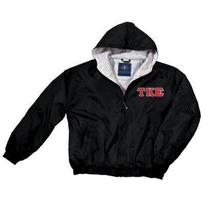 Tau Kappa Epsilon Greek Fleece Lined Full Zip Jacket w/ Hood - Charles River 9921 - TWILL